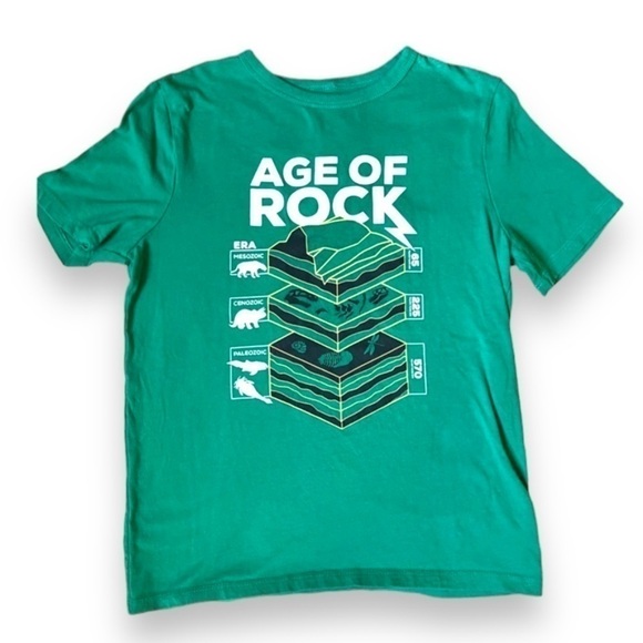 Gap‎ Kids green age of rock tshirt size Medium - Picture 1 of 5